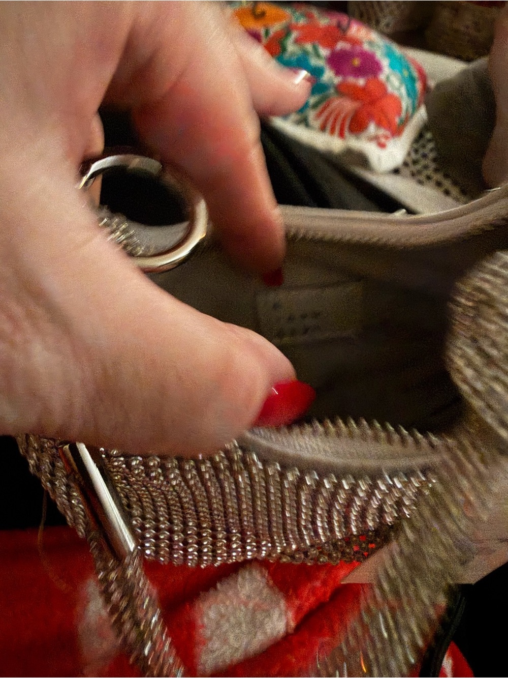 Silver Crystal Rhinestone Mini bag - Picture 6 of 7